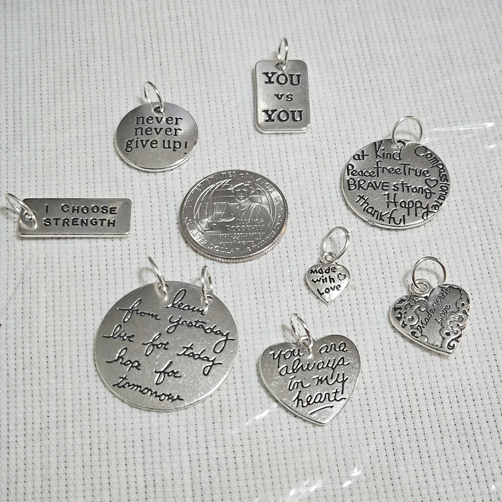 Silver-Tone Inspirational Charms Collection